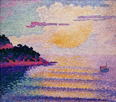 समुद्र पर सूर्यास्त द्वारा Henri Edmond Cross